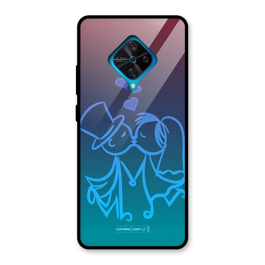 Cute Love Glass Back Case for Vivo S1 Pro