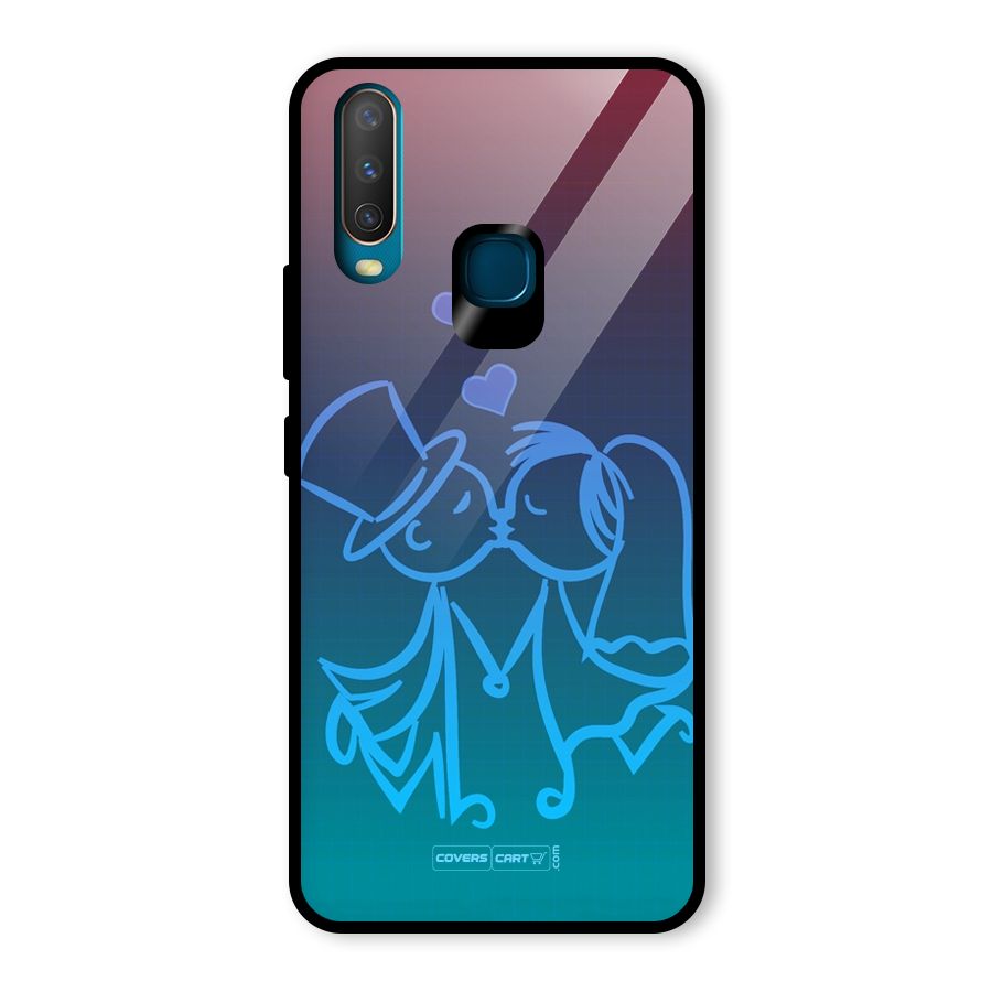 Cute Love Glass Back Case for Vivo U10