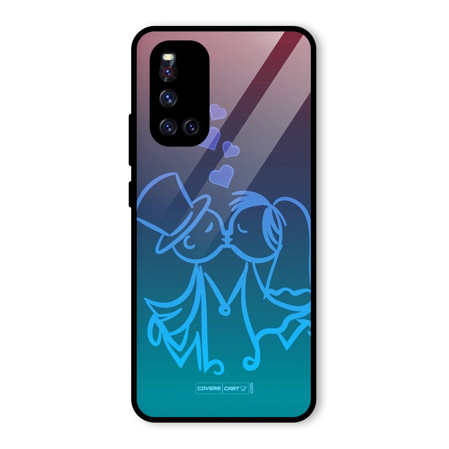 Cute Love Glass Back Case for Vivo V19