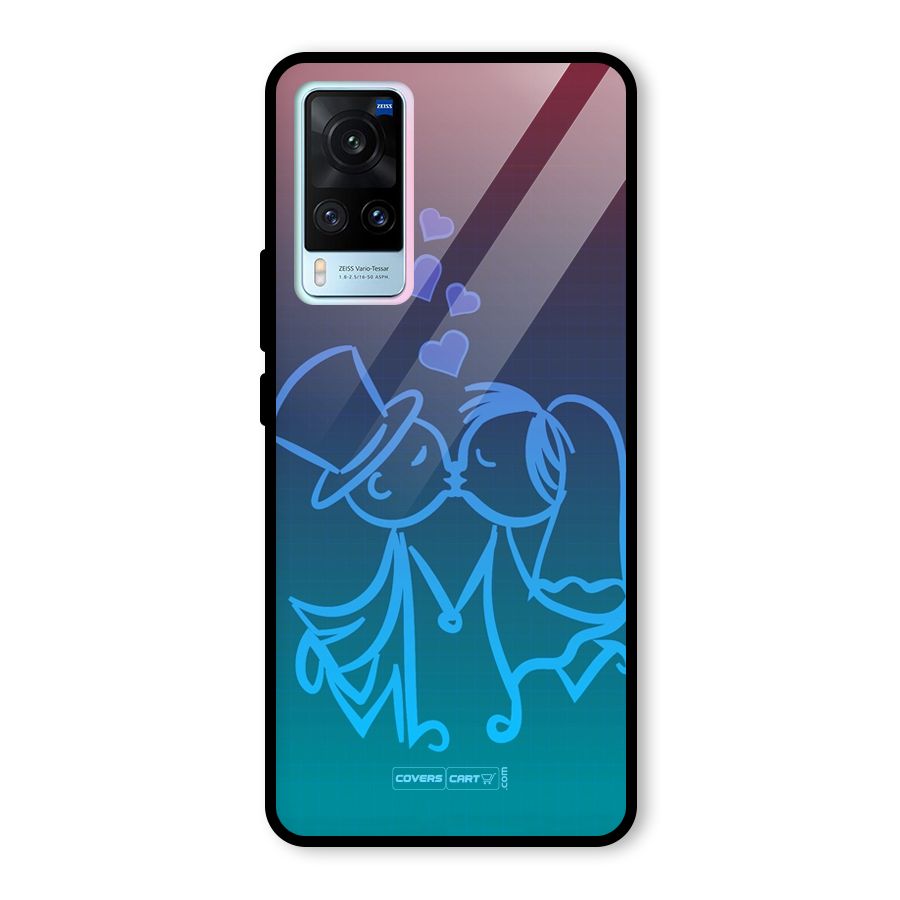 Cute Love Glass Back Case for Vivo X60