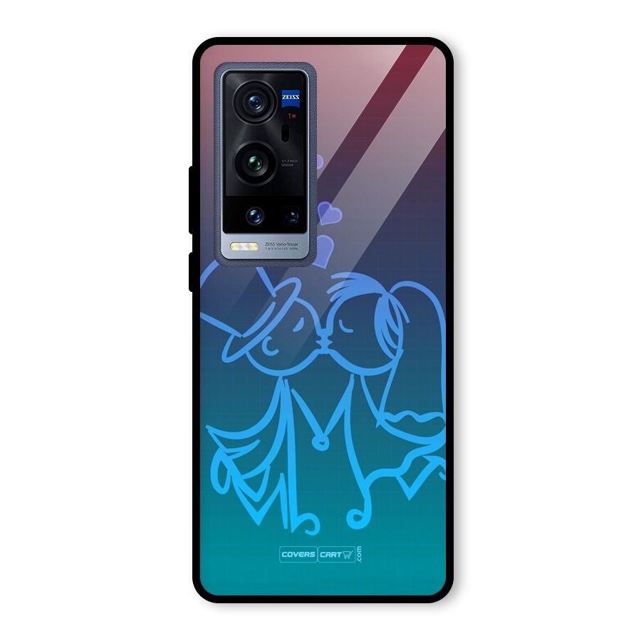 Cute Love Glass Back Case for Vivo X60 Pro Plus