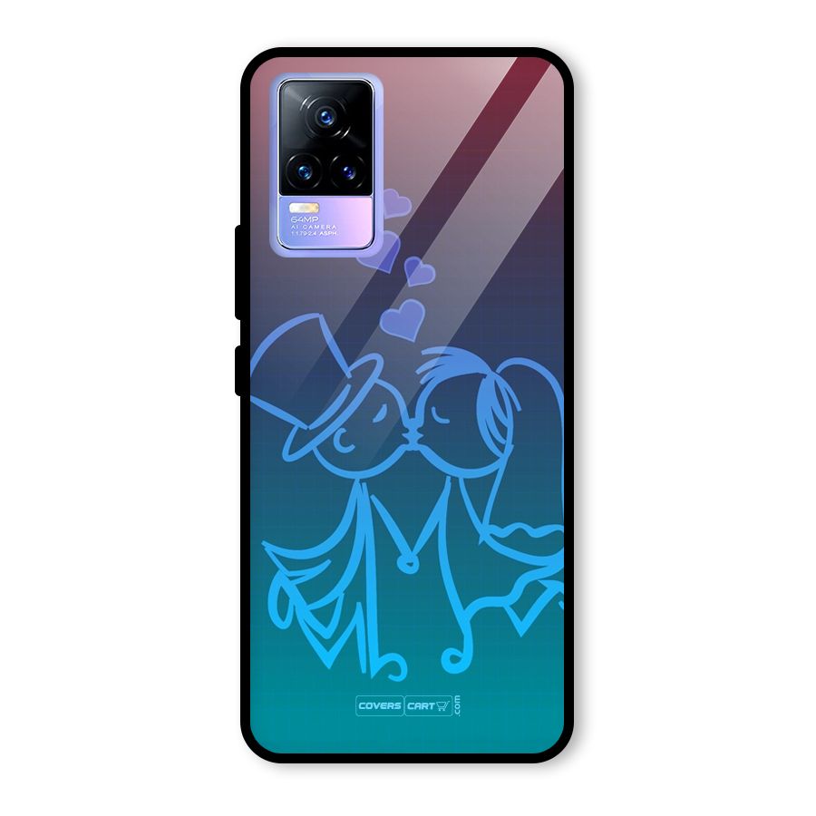 Cute Love Glass Back Case for Vivo Y73