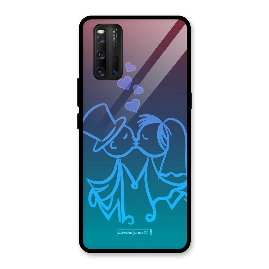 Cute Love Glass Back Case for Vivo iQOO 3