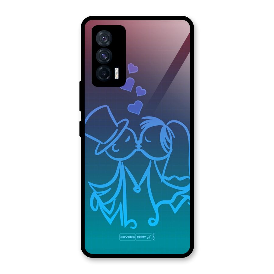 Cute Love Glass Back Case for Vivo iQOO 7 5G
