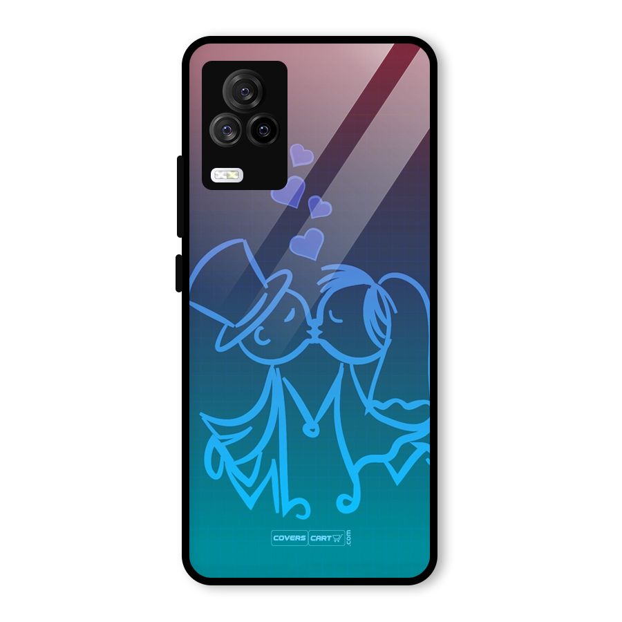 Cute Love Glass Back Case for Vivo iQOO 7 Legend 5G