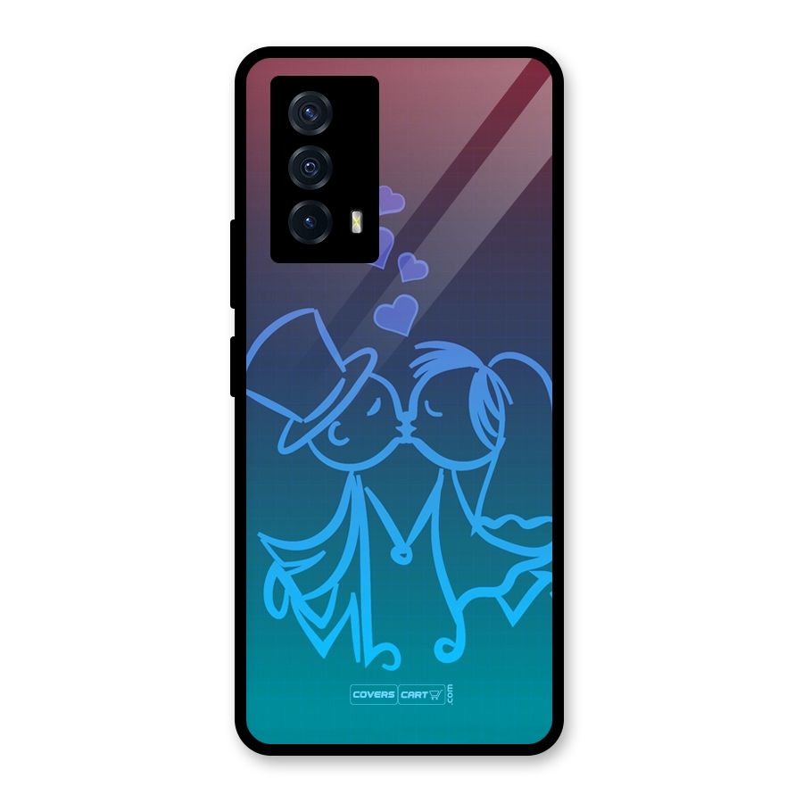 Cute Love Glass Back Case for Vivo iQOO Z5