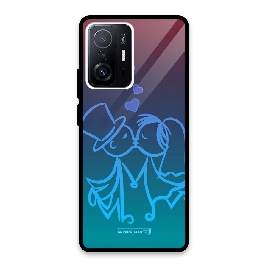 Cute Love Glass Back Case for Xiaomi 11T Pro