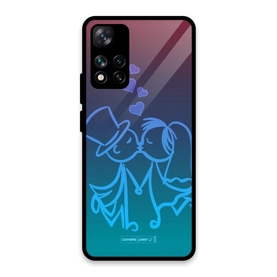 Cute Love Glass Back Case for Xiaomi 11i HyperCharge 5G