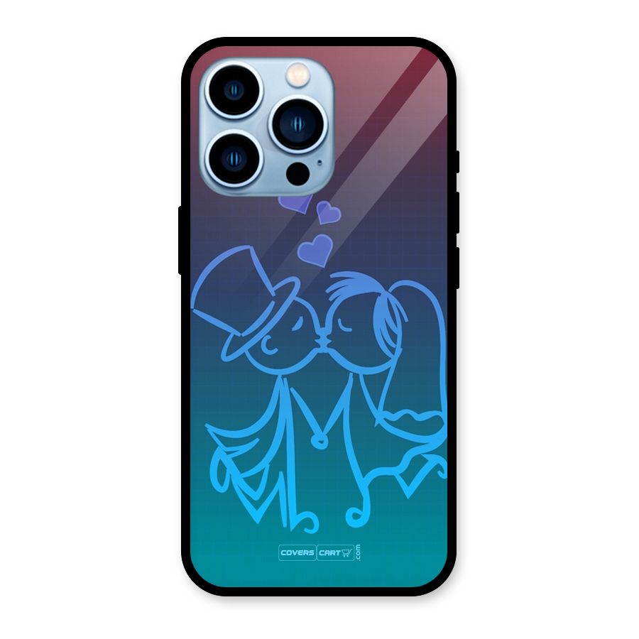 Cute Love Glass Back Case for iPhone 13 Pro