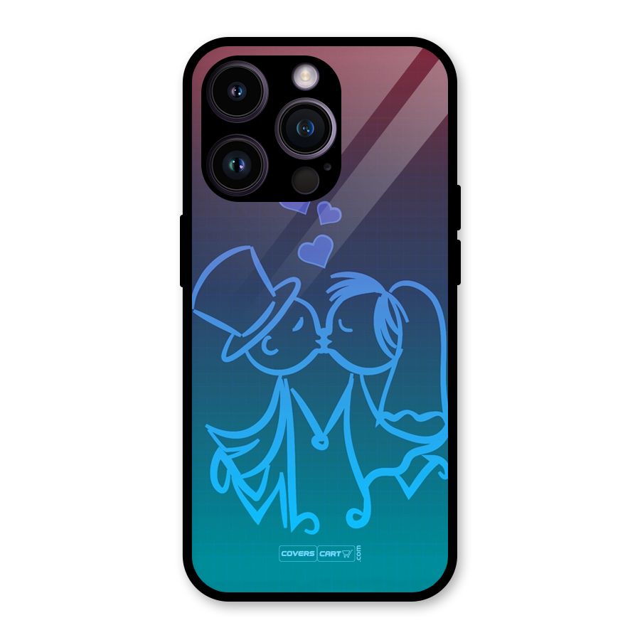 Cute Love Glass Back Case for iPhone 14 Pro