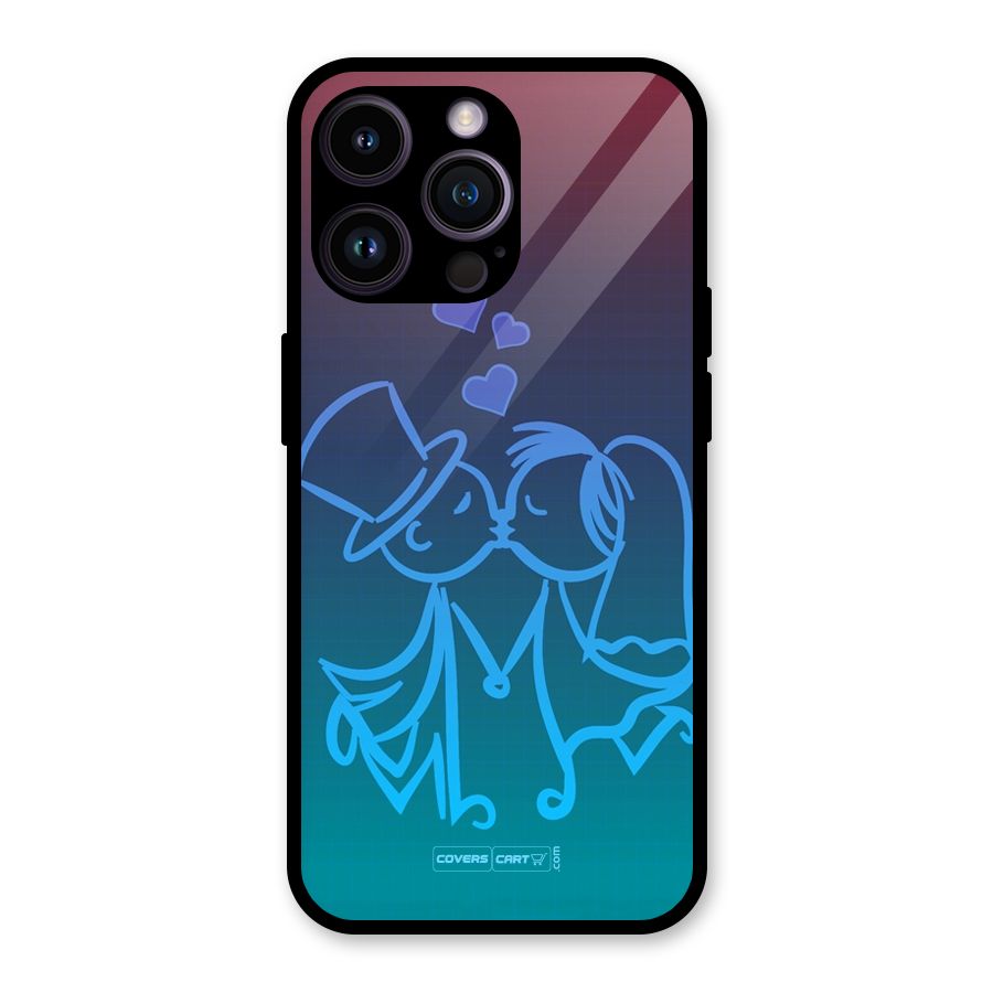 Cute Love Glass Back Case for iPhone 14 Pro Max