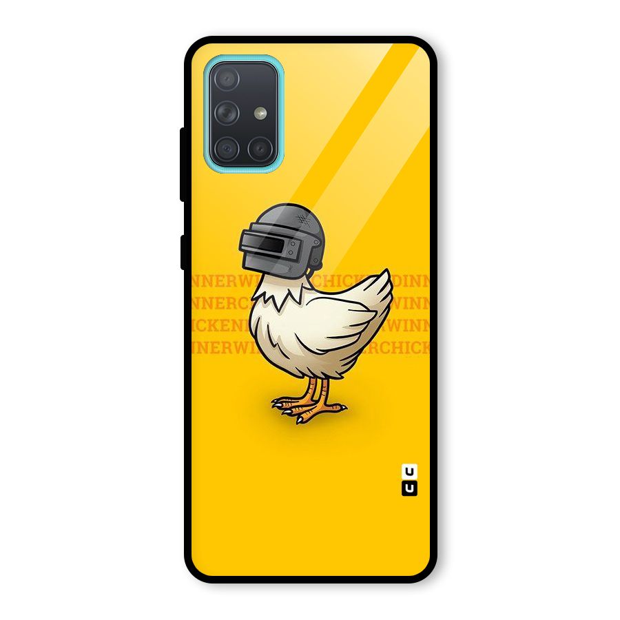 Cute Mask Glass Back Case for Galaxy A71