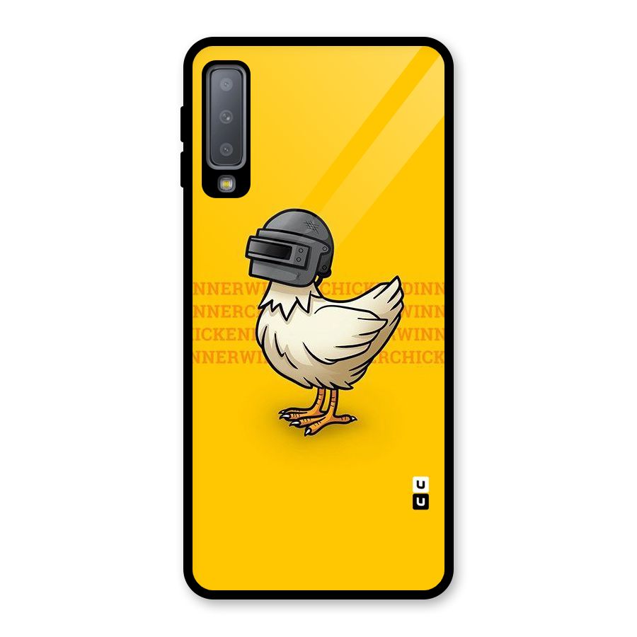 Cute Mask Glass Back Case for Galaxy A7 (2018)