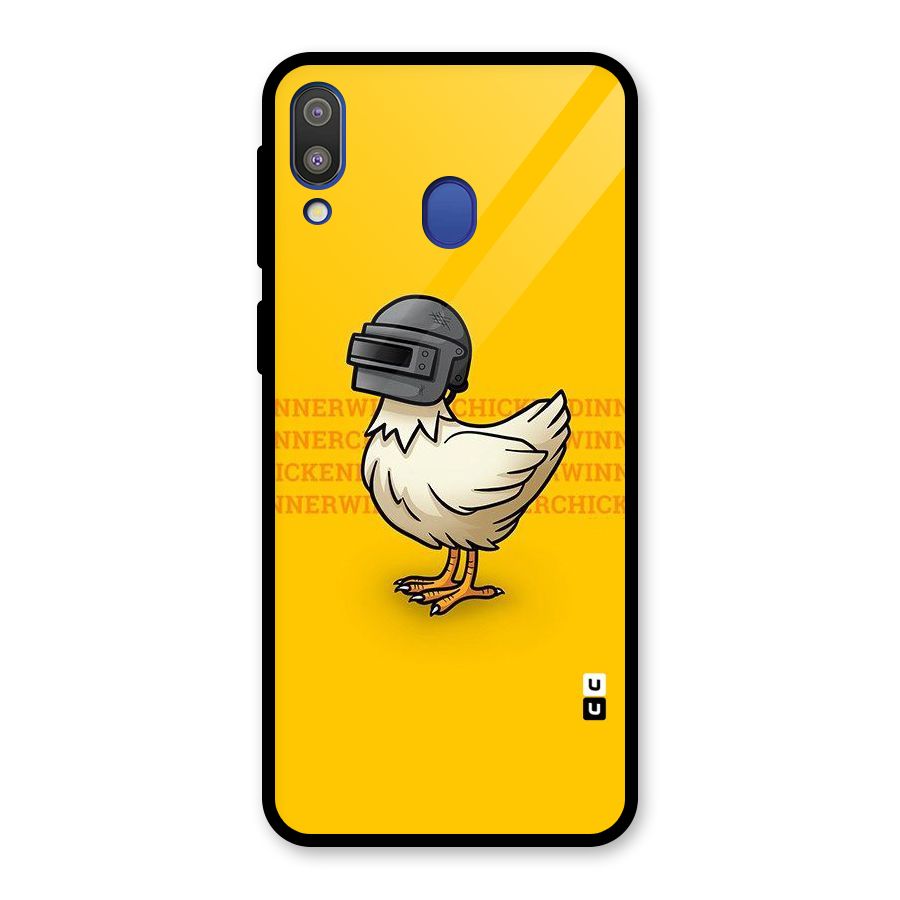 Cute Mask Glass Back Case for Galaxy M20