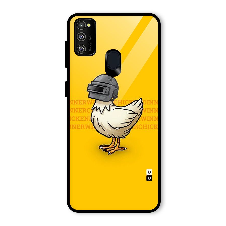 Cute Mask Glass Back Case for Galaxy M30s