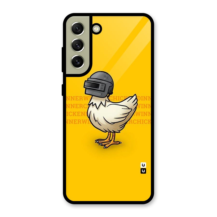 Cute Mask Glass Back Case for Galaxy S21 FE 5G