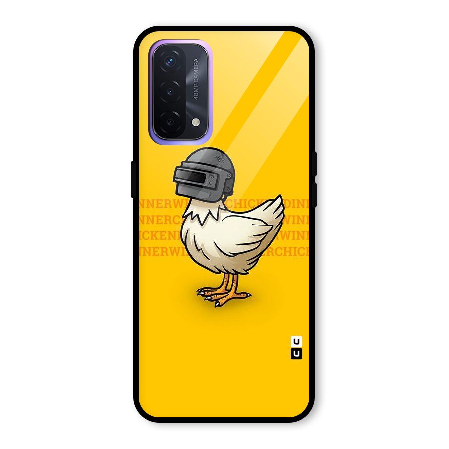 Cute Mask Glass Back Case for Oppo A74 5G