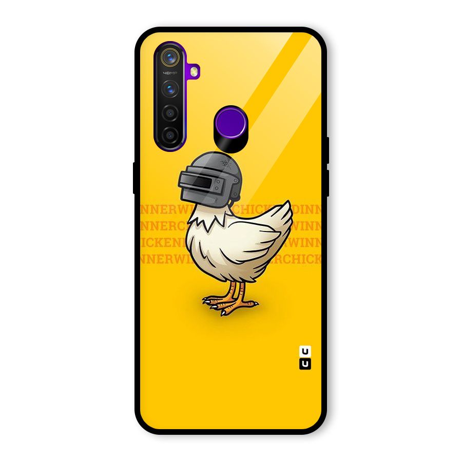 Cute Mask Glass Back Case for Realme 5 Pro