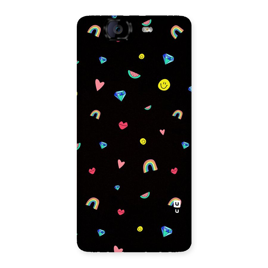 Cute Multicolor Shapes Back Case for Canvas Knight A350