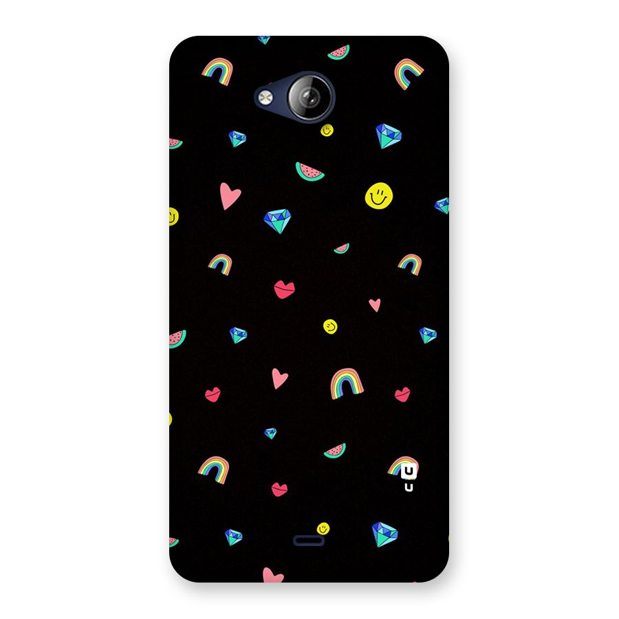 Cute Multicolor Shapes Back Case for Canvas Play Q355