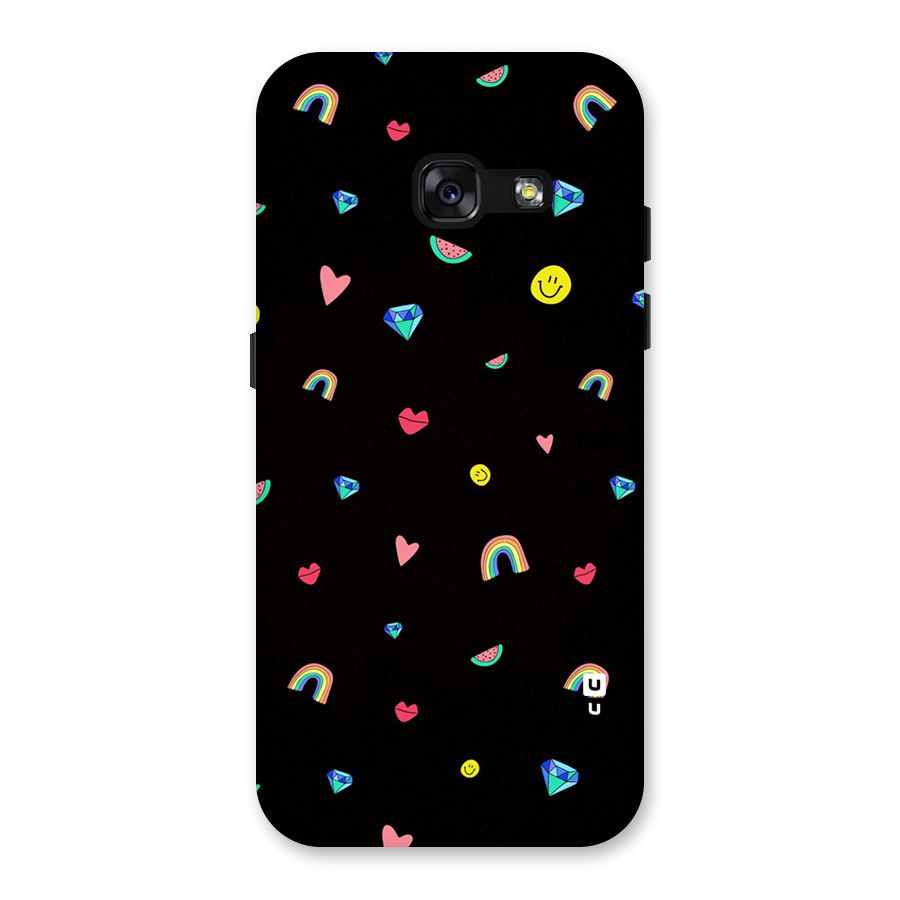 Cute Multicolor Shapes Back Case for Galaxy A3 (2017)