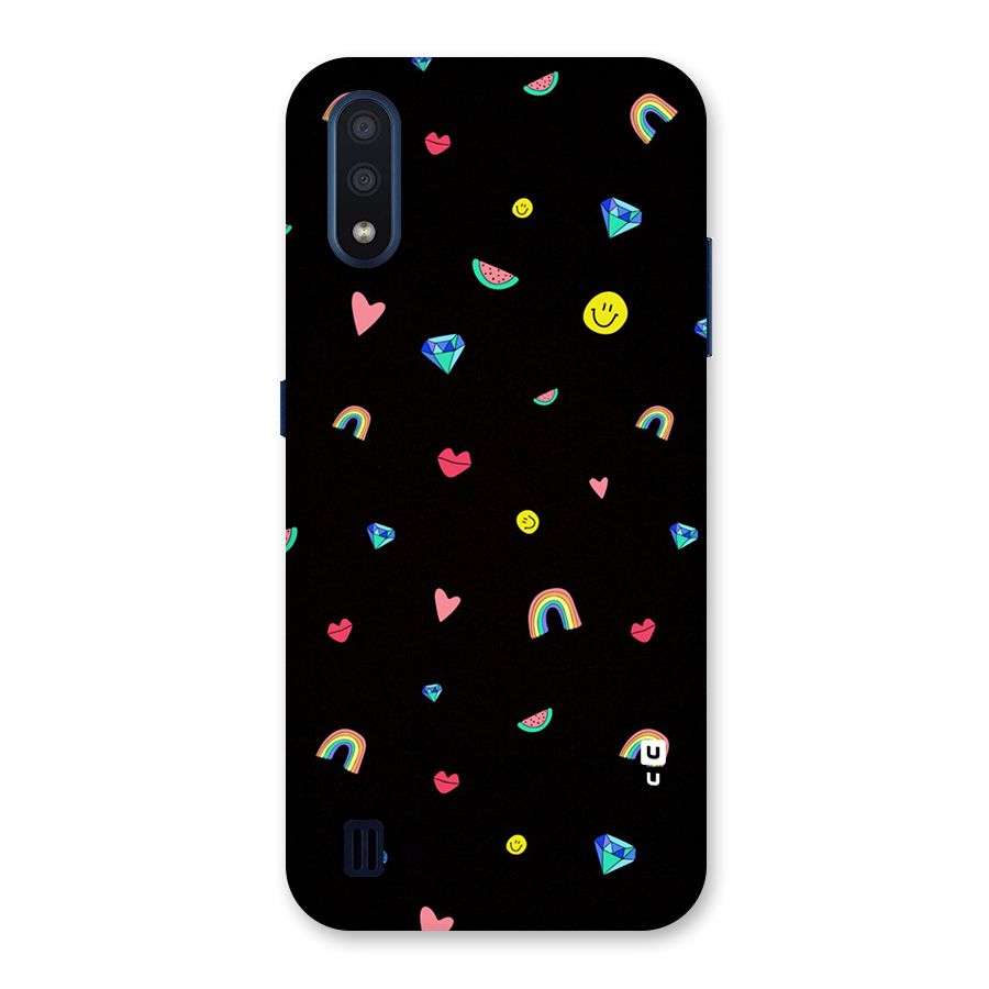 Cute Multicolor Shapes Back Case for Galaxy M01