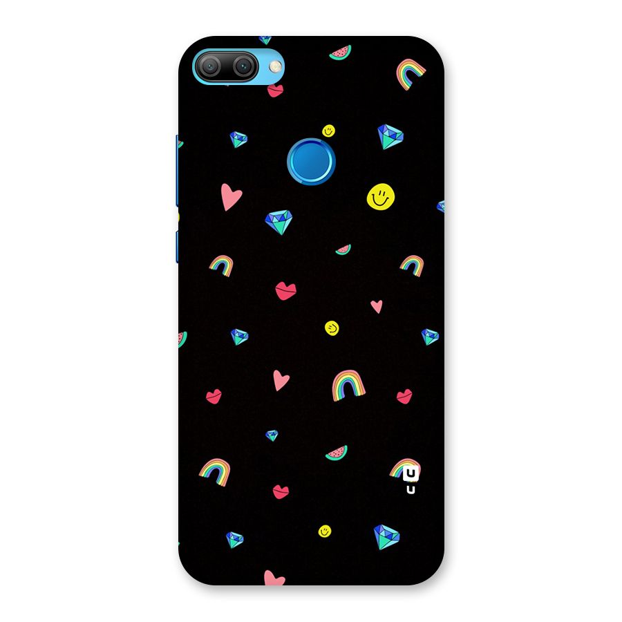 Cute Multicolor Shapes Back Case for Honor 9N