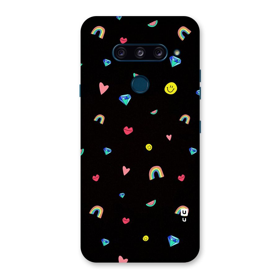 Cute Multicolor Shapes Back Case for LG  V40 ThinQ
