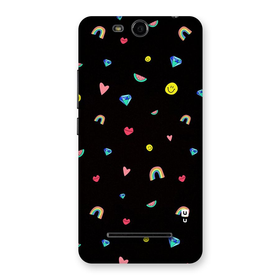 Cute Multicolor Shapes Back Case for Micromax Canvas Juice 3 Q392