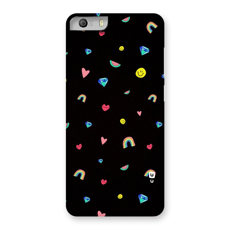 Cute Multicolor Shapes Back Case for Micromax Canvas Knight 2