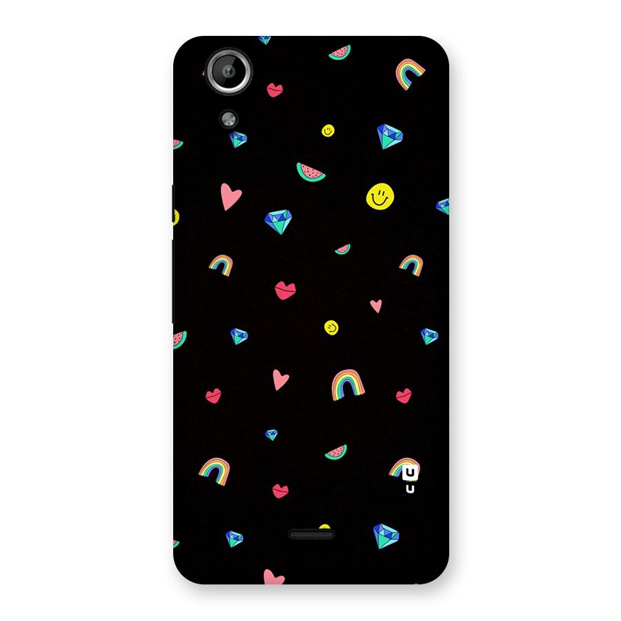Cute Multicolor Shapes Back Case for Micromax Canvas Selfie Lens Q345