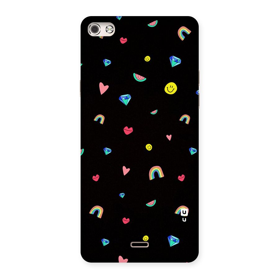 Cute Multicolor Shapes Back Case for Micromax Canvas Silver 5