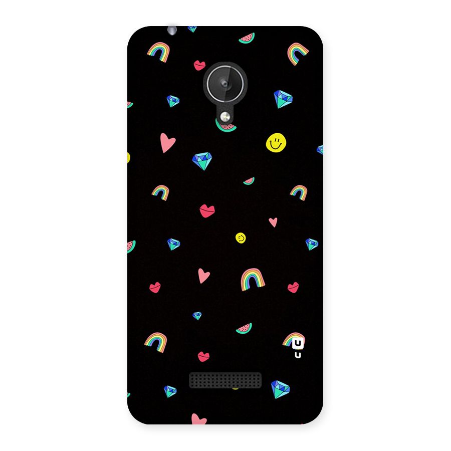Cute Multicolor Shapes Back Case for Micromax Canvas Spark Q380