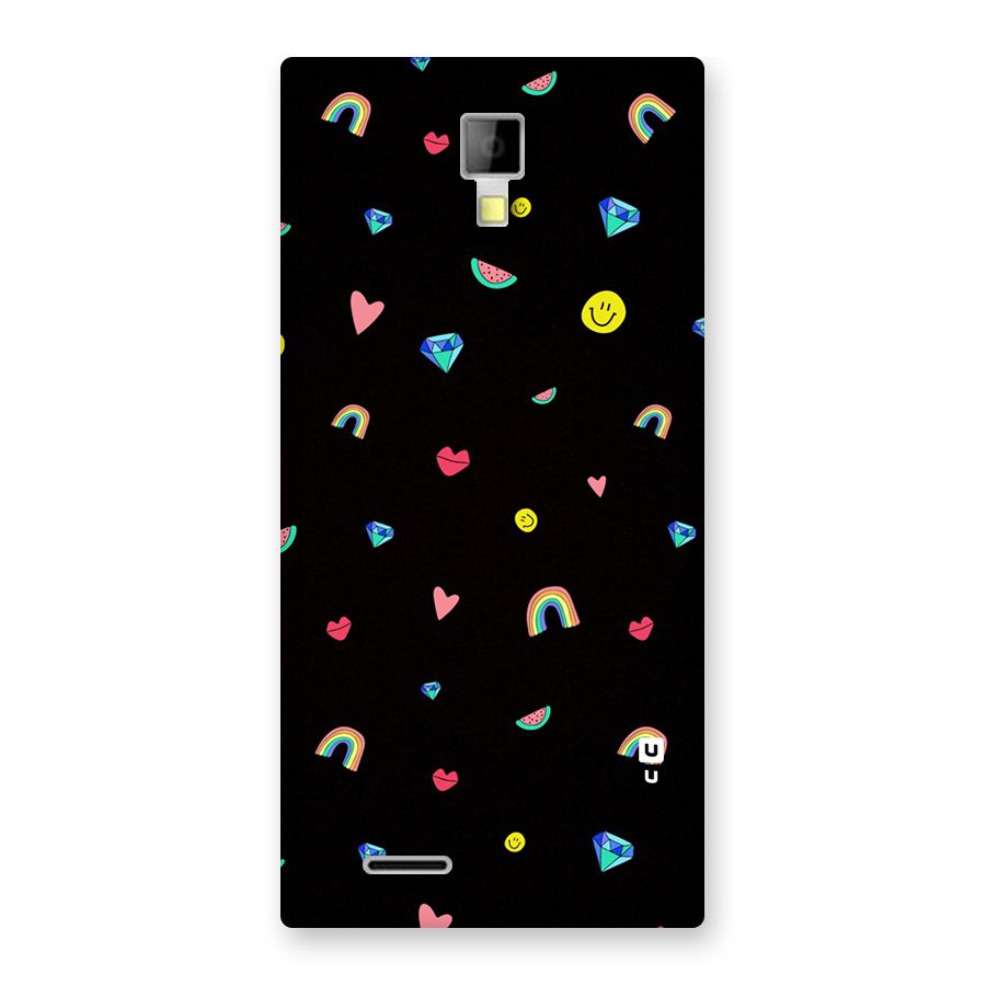 Cute Multicolor Shapes Back Case for Micromax Canvas Xpress A99