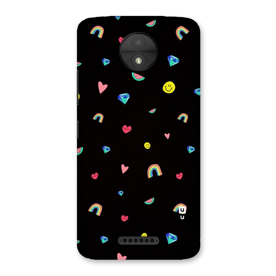 Cute Multicolor Shapes Back Case for Moto C