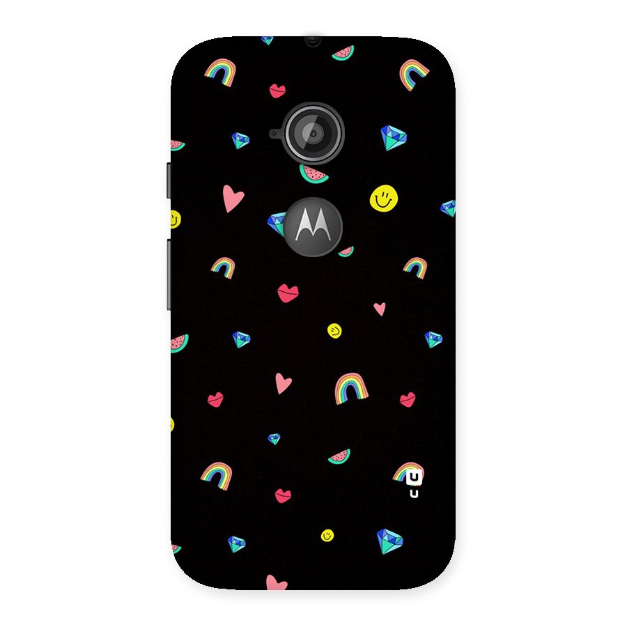 Cute Multicolor Shapes Back Case for Moto E 2nd Gen