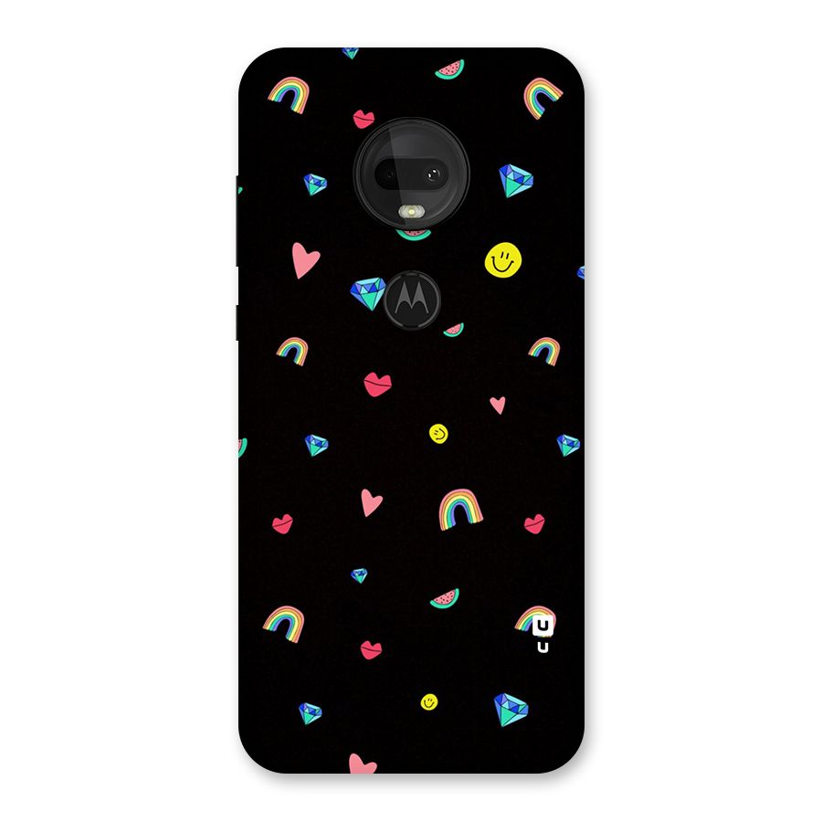 Cute Multicolor Shapes Back Case for Moto G7