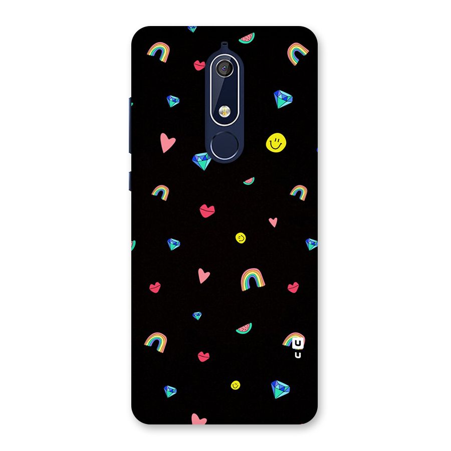 Cute Multicolor Shapes Back Case for Nokia 5.1