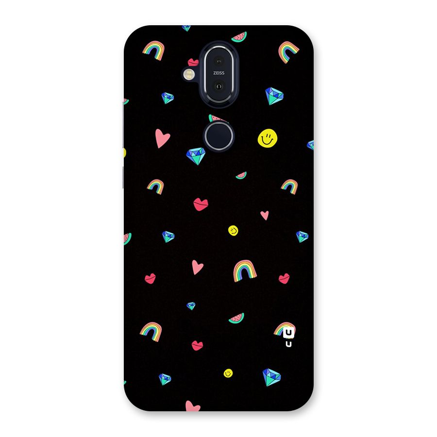 Cute Multicolor Shapes Back Case for Nokia 8.1