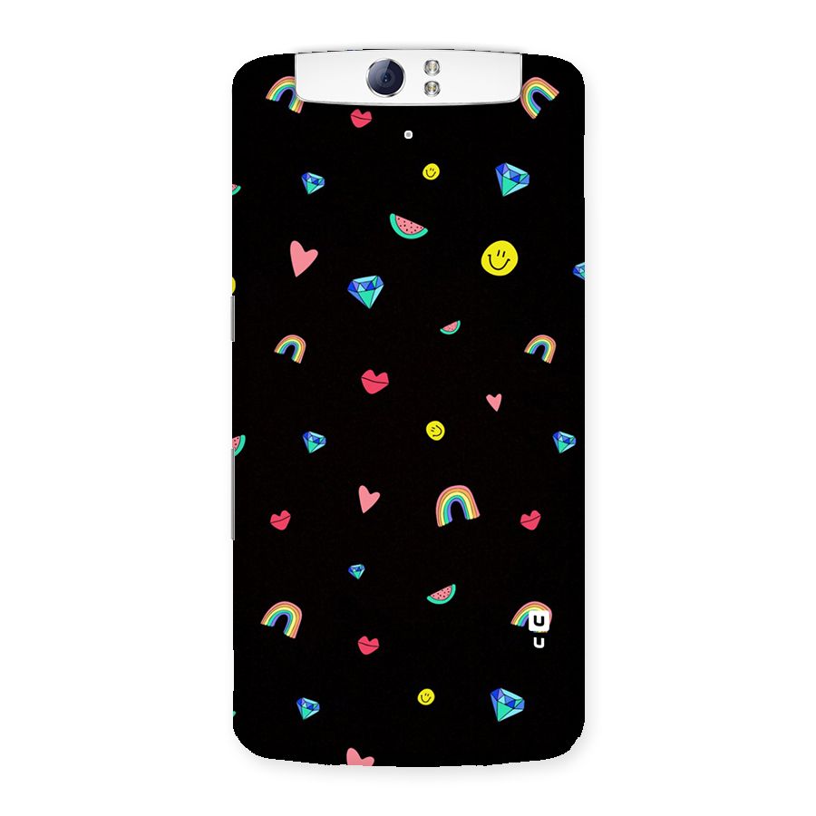 Cute Multicolor Shapes Back Case for Oppo N1