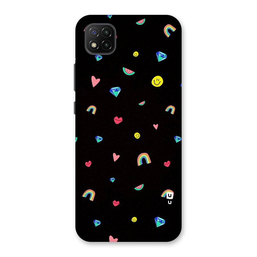 Cute Multicolor Shapes Back Case for Poco C3