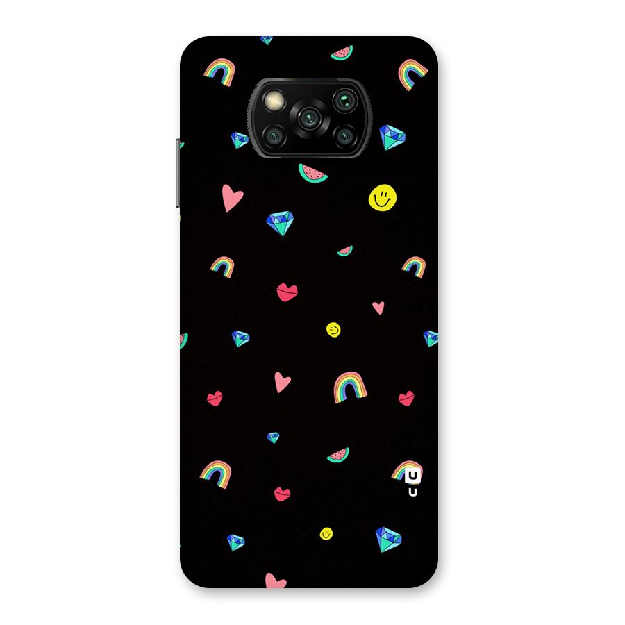 Cute Multicolor Shapes Back Case for Poco X3