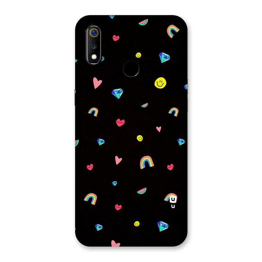 Cute Multicolor Shapes Back Case for Realme 3