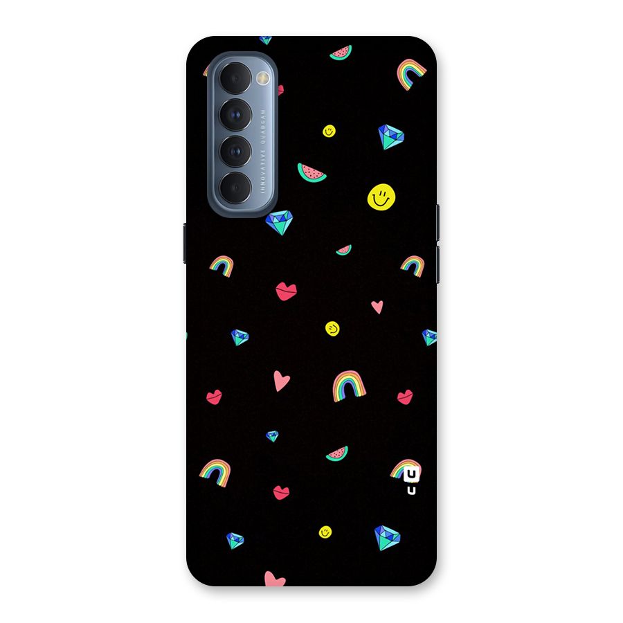 Cute Multicolor Shapes Back Case for Reno4 Pro