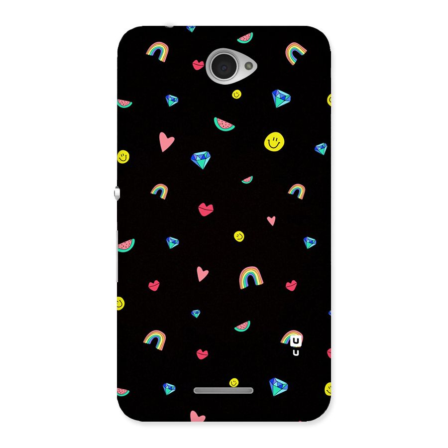 Cute Multicolor Shapes Back Case for Sony Xperia E4