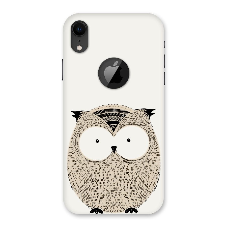 Cute Owl Back Case for iPhone XR Logo Cut