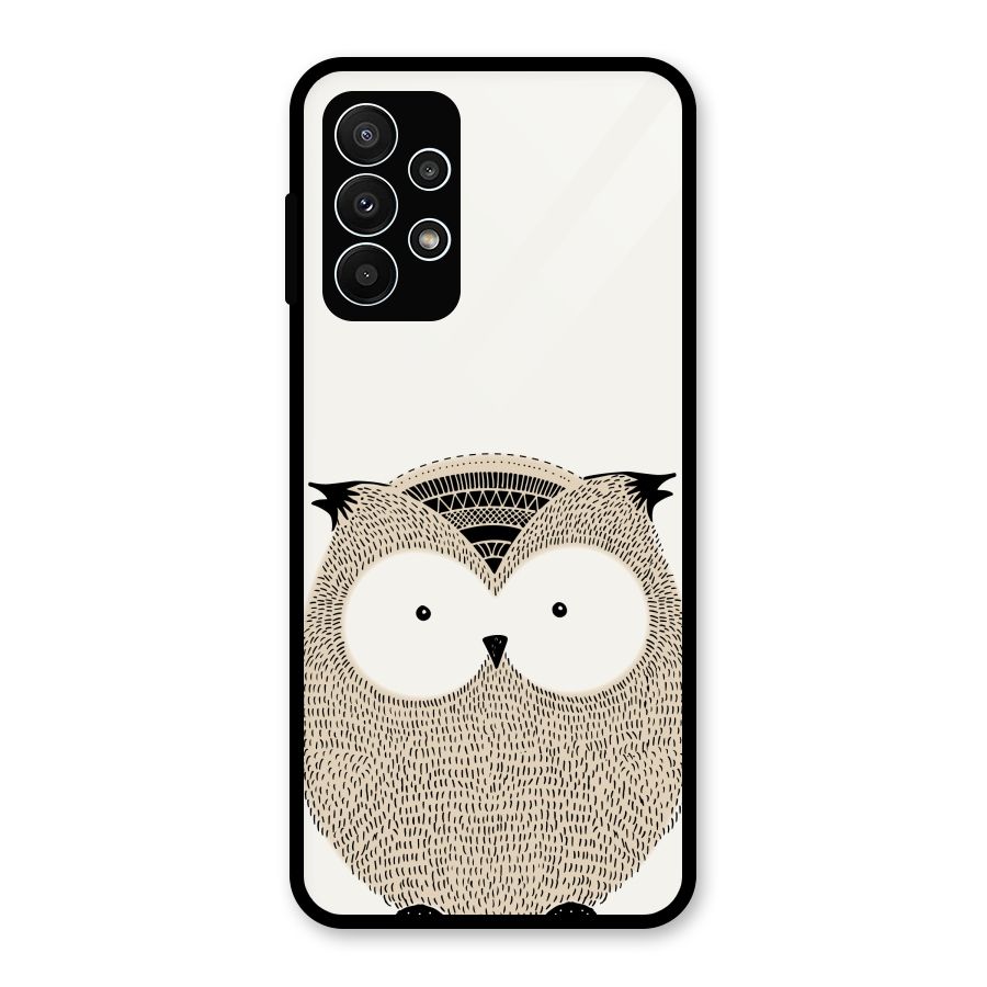 Cute Owl Glass Back Case for Galaxy A23