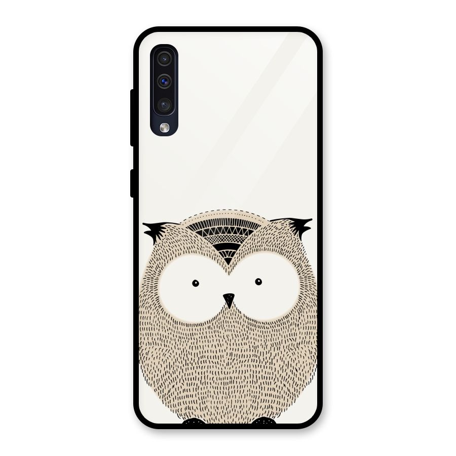 Cute Owl Glass Back Case for Galaxy A50