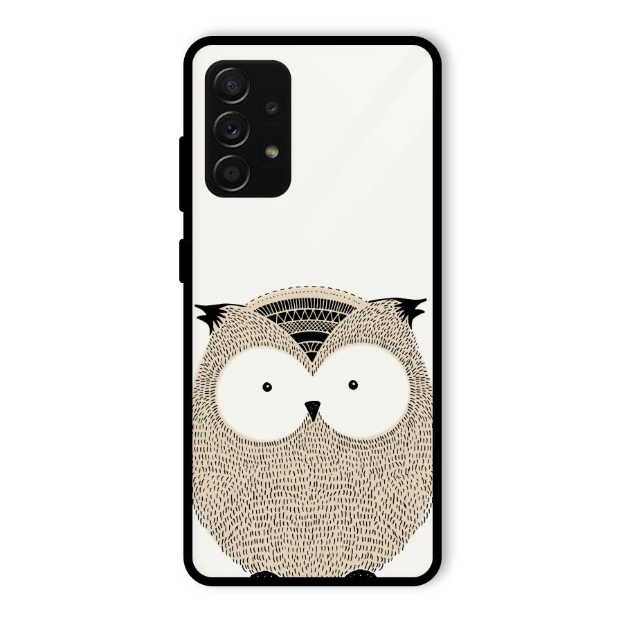 Cute Owl Glass Back Case for Galaxy A53 5G