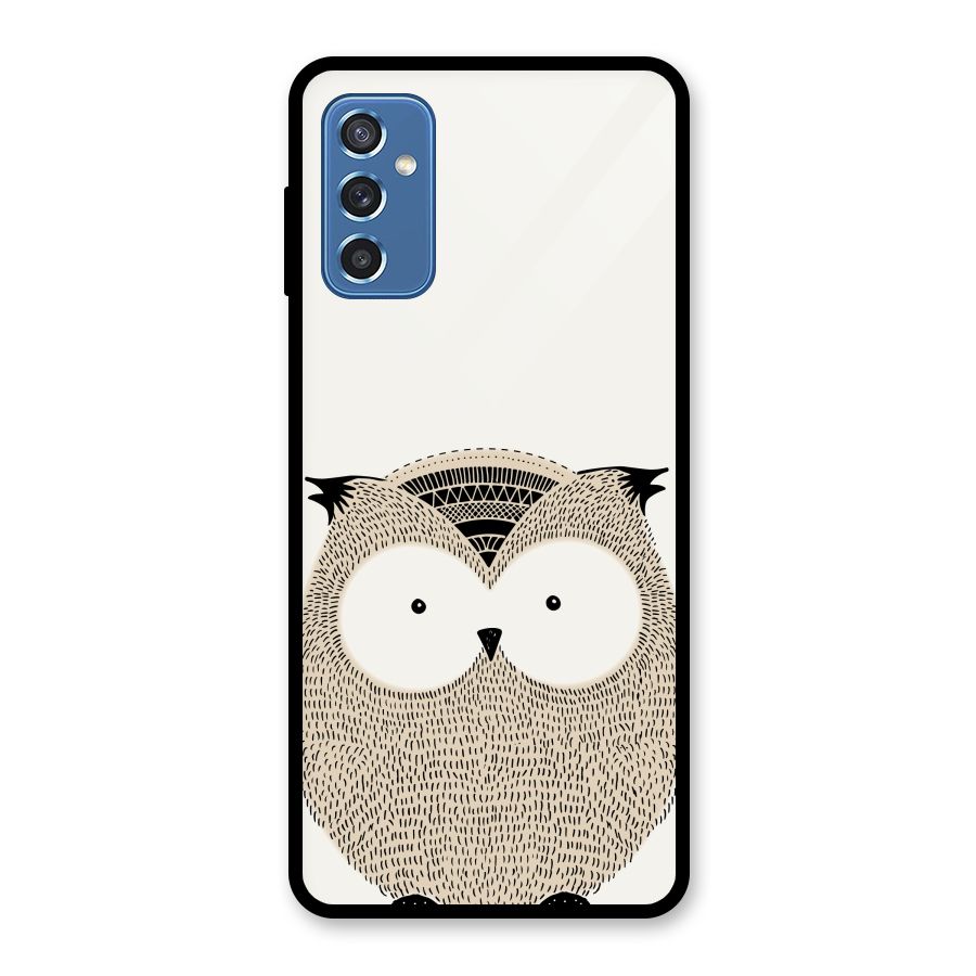 Cute Owl Glass Back Case for Galaxy M52 5G